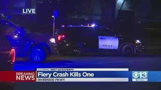 Fiery Crash Kills One In Riverside Pkwy
