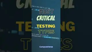 The Pillars of Software Testing: Critical Testing Types for Success..!! #shorts