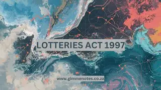 Закон о лотереях 1997 года: национальное регулирование лотерей и распределение средств в Южной Аф...