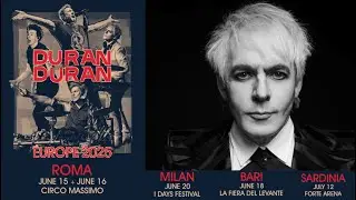 Nick Rhodes: news about DURAN DURAN & European Tour, anche in Italia. Live with Red Ronnie