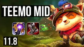 TEEMO vs TRISTANA (MID) | 3.5M mastery, Rank 8 Teemo, 4/1/3, 500+ games | NA Grandmaster | v11.8