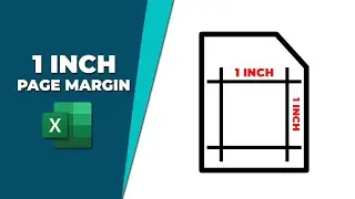 How to set 1 inch page margin in Excel