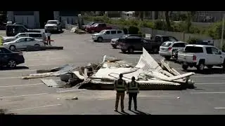 Content restoration in Tempe, Arizona, after microburst damage.