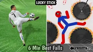 Cristiano Ronaldo vs Stickman | Stickman Dismounting funny and epic moments
