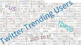 Trending users on Twitter, US, 10-17-2021