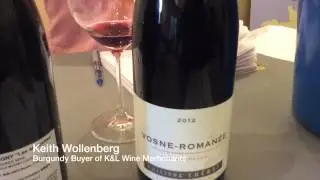 Keith Wollenberg of K&L Wine Merchants tasting Philippe Cheron, Vosne Romanee, Les Barreaux 2012