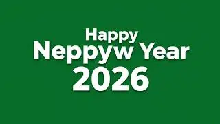Happy New Year 2026 Minimal Text Pop | Green Screen 07