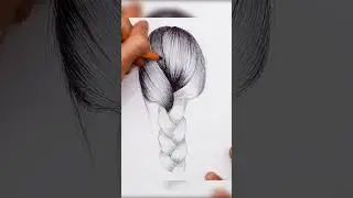 How to Draw Ultra-Realistic Braids #shorts