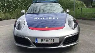 Vorarlberger Polizei mit Porsche auf Patrouille