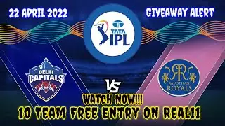 Today 10 APR 2022 | 10 Team Free Entry On Real11 | DC VS RR | Watch now!!!.