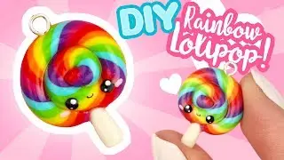RAINBOW Lollipop- Easy Clay DIY! | KAWAII FRIDAY