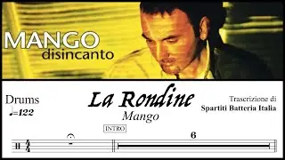 La Rondine - Mango drumless + spartito batteria PDF