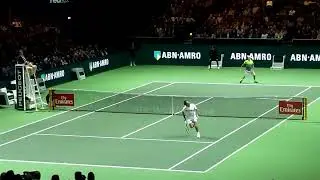 🔥🔥 Roger Federer  great point vs Bemelmans  ATP Match🔥🔥  #shorts