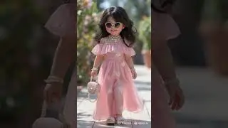 Cute Baby Girl in Pink Dress | Stylish Baby Girl Fashion | Little Princess Walk ✨ #shorts #babygirl