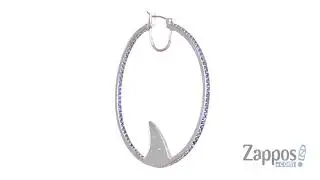 Kate Spade New York California Dreaming Pave Shark Hoops Earrings SKU: 9080716