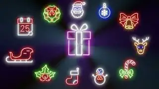 Christmas Lights Background December Calendar Abstract 4K Animation | Рождество Заставка