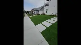 #artificialturf #steppingstone #concrete #walkway