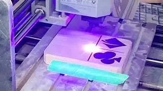 Laser Engraving the Lords of Poker Custom deck box