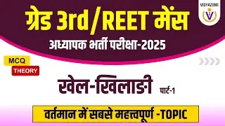 खेल खिलाङी रीट Mains 3rd ग्रेड Teacher Exam 2025 | राजस्थान सामान्य ज्ञान | Most Important Question