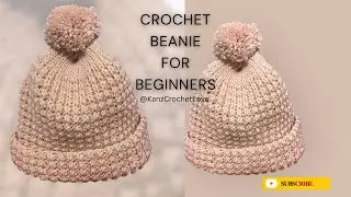Easy Crochet Beanie for Beginners 🧶 Step-by-Step Tutorial | Unisex Crochet Beanie  | Crochet Beanie