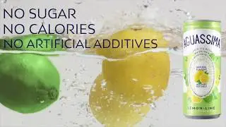 Aguassima sparkling water. Lemon &ndash; Lime flavor.
