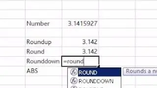 Excel functions, tools and shortcuts, statistical functions: Rounddown