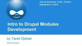 [شرح بالعربي]  Intro to Drupal Modules Development Drupal Meetup Tunis
