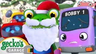 Jingle Bus Sing Along Song! 🎶🚌🎄 | Gecko's Garage | Trucks For Children | Cartoons For Kids