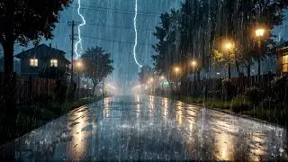 Soothing Rain and Thunderstorm &ndash; Heavy Night Rain in the Dark Misty Woods for Sleep & Relaxation