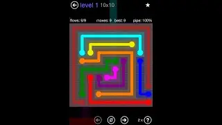 Flow free walkthrough - 10x10 Mania - levels 1 - 150