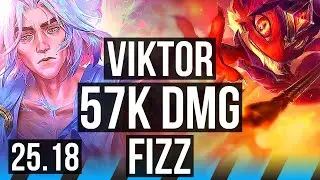 VIKTOR vs FIZZ (MID) | 57k DMG, Legendary | EUW Master | 25.18