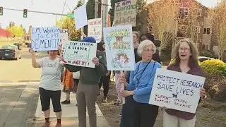 Dozens attend rally in support of Oregon National Primate Research Center amid campaign to shut it d