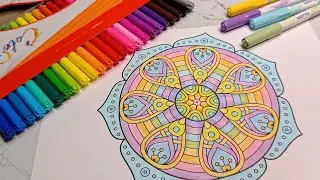 Mandala Coloring #4 #art #relaxing #mandala  #coloring #mandalaart #zen #colors 