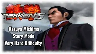 Tekken 5 Story Mode | Kazuya Mishima | Very Hard Difficulty (3 Rounds)