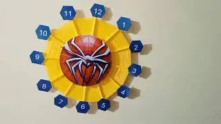 Handmade Spider Web Clock | DIY Wall Decor from Waste Material