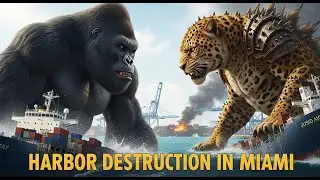 KING KONG vs THE GIANT JAGUAR: Harbor Destruction in Miami