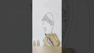 traditional bride #drawing #Happyteej #hartalikateej #हरतालिका तीज #shorts #artistsupriya #newart