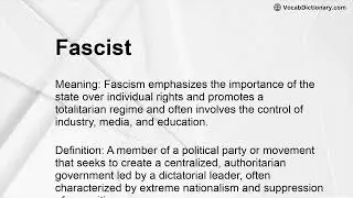 Fascist Meaning