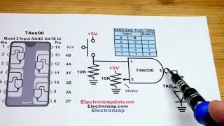7400 quad 2 input NAND gate 74HC00 integrated circuit IC electronics introduction
