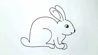 How to Draw a Rabbit Step by Step | Easy Rabbit Drawing for Kids | Simple Rabbit Drawing