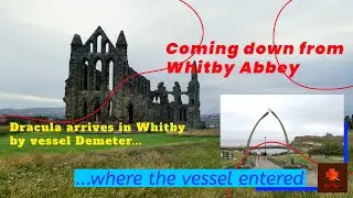Descent from Whitby Abbey, on the 199 steps / Dracula  by #cris2020travel