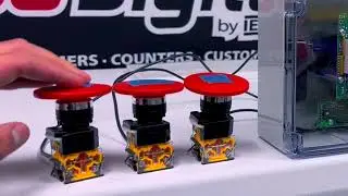 Steel Production, NEMA, Factory Looping Countdown Timer w/ 3 Push Button Switches -DC-10T-DN-LAZ-BCD