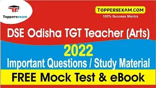 DSE Odisha TGT Teacher (Arts) Mock test 2022, Important Questions, eBooks, Study Material