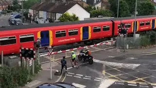 West Barnes level crossing, Greater London.