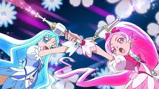 [1080p] Floral Power Fortissimo! (Cure Blossom & Cure Marine Attack)