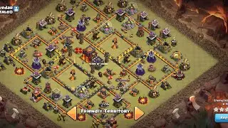 Th10 Common war Base 3 star attack strategy:⭐🌟⭐!!