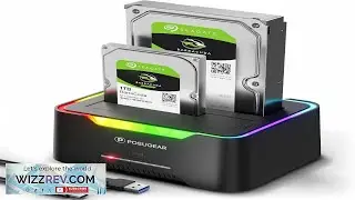 POSUGEAR External Hard Drive Docking Station RGB Hard Drive Dock for 2.5 3.5