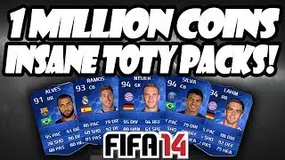 1 MILLION COIN TOTY INSANE PACKS! PT.2 | FIFA 14 NEXT GEN