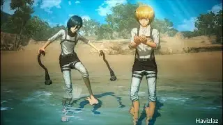 Attack On Titan 2 Final Battle CGI Movie 39 ( Season 3 Ending Eren Mikasa Armin Meet Ocean)