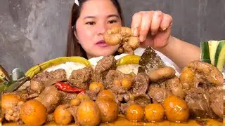 GUYA NG MANOK | CHICKEN ORGANS | Mukbang ASMR | HANIMACETV